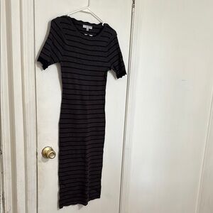 Black Striped Dress